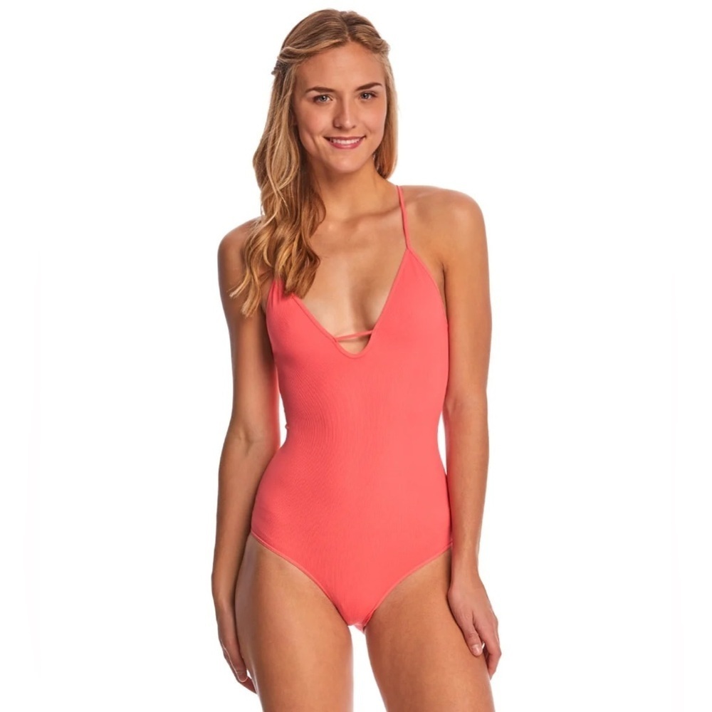 NWT - Free People Intimately Move Along Yoga & Dance Leotard in Coral - Size M/L